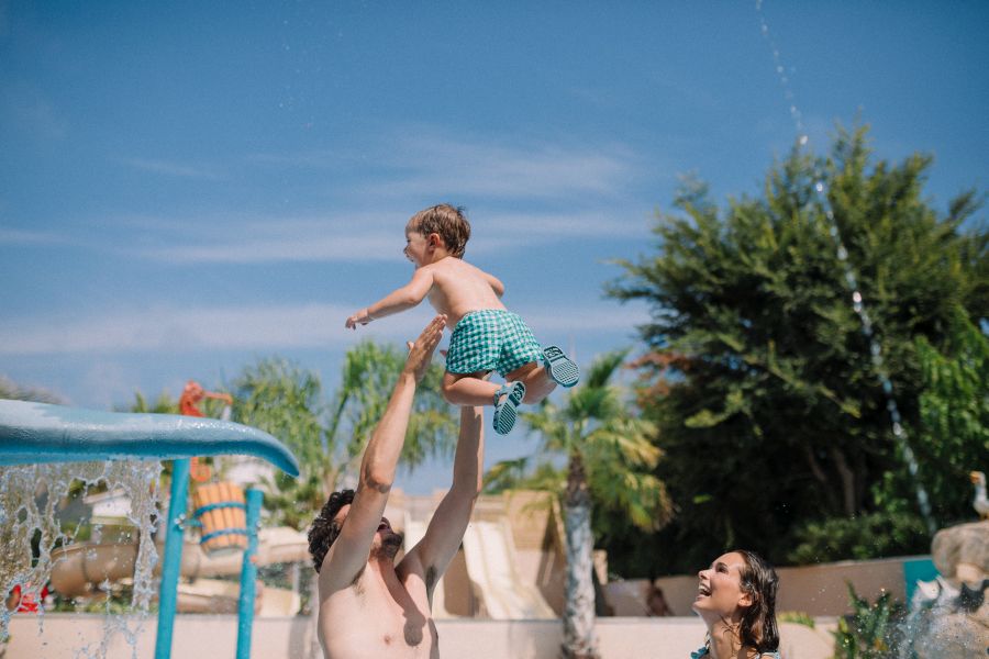 Family fun in the children's pool