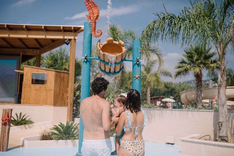 Family fun in the children's pool