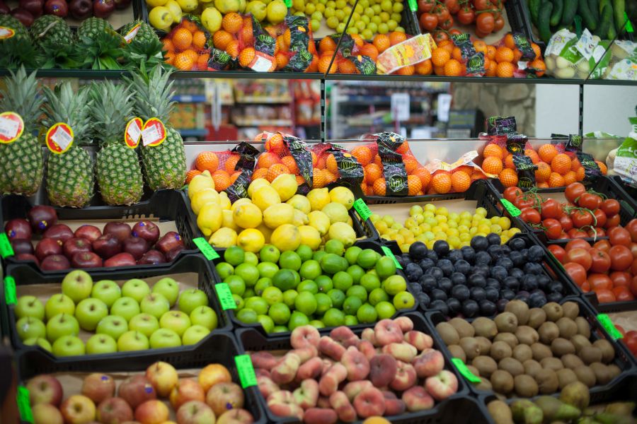 Frutería del supermercado