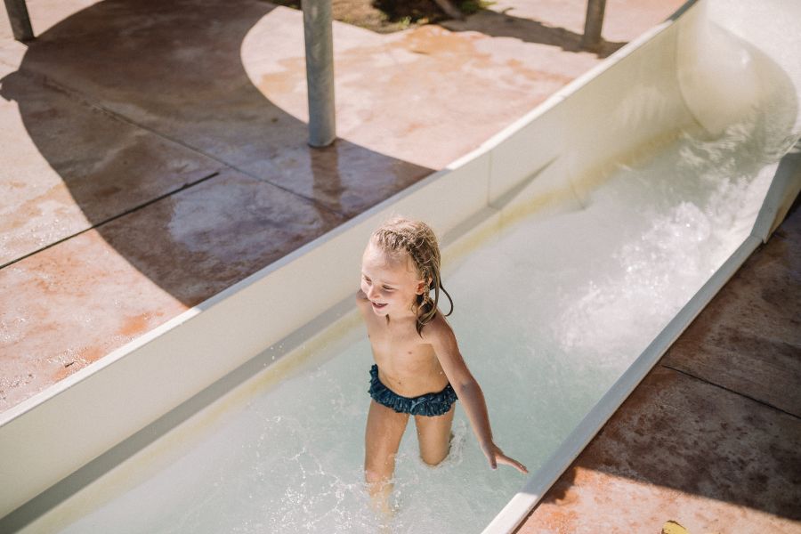 Toboganes pera adultos y niños en el camping Riu