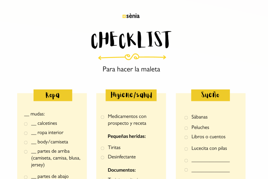 descargar checklist maleta vacaciones con niños