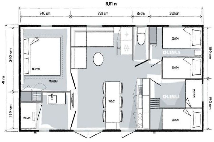 Cala Gogo Croma Plus Planta Mobil home para familias