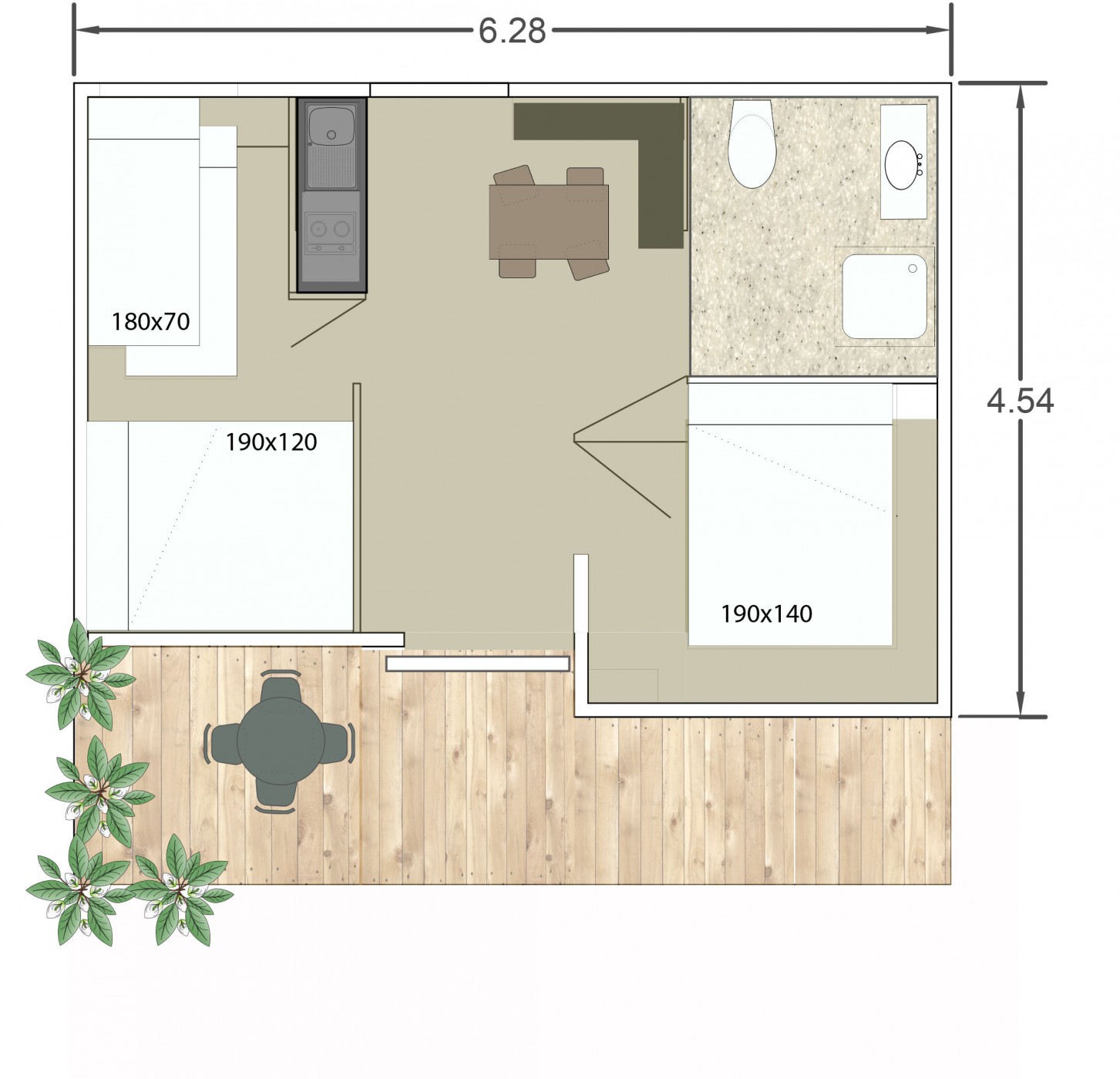 Map Campitel AC Bungalow with air conditioning Costa Brava