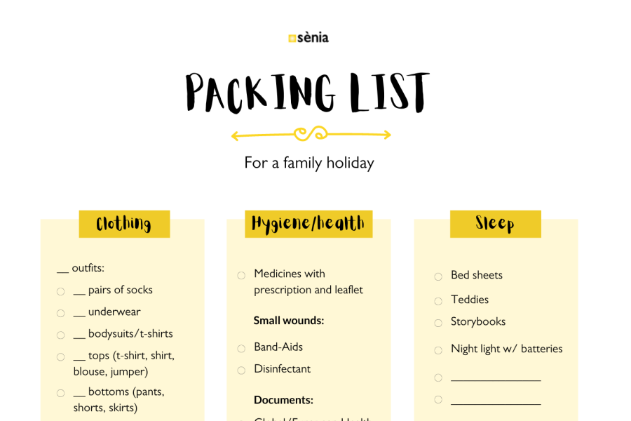 packing list english preview