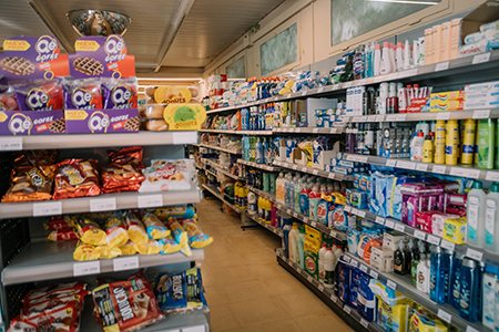 Supermarket inside the campsite