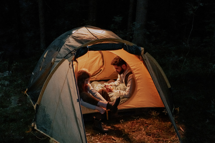 fall camping tent